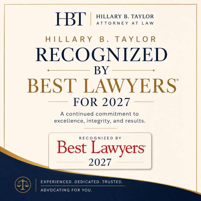 Hillary b Taylor recognized by best lawyers for 2027 Cover Page
